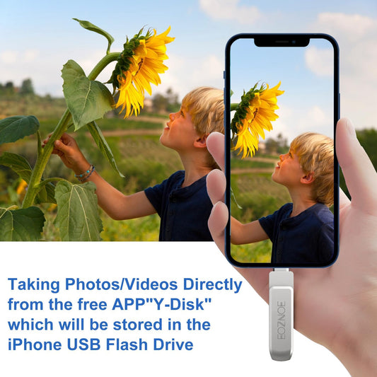 Memoria 128 gb USB 3.0 para Guardar Fotos y Videos, iPhone, Andriod, Pad Mac Tablet y PC..…